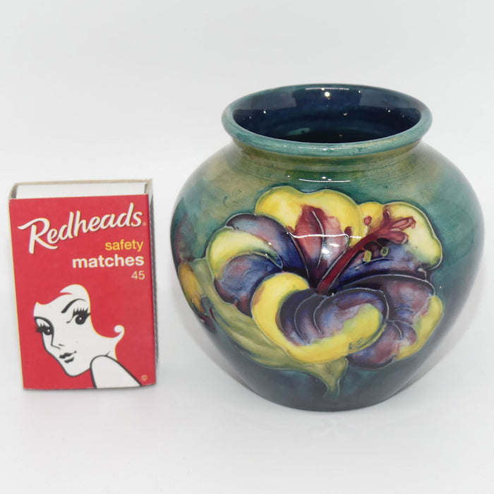 Walter Moorcroft Hibiscus miniature M55 vase | Green