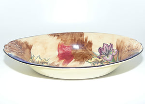 H & K Tunstall Iris pattern large oval bowl