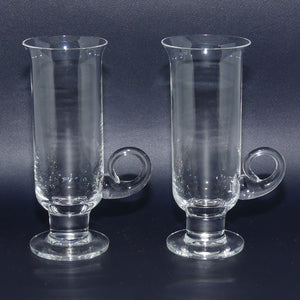 Vintage Dartington Crystal | Frank Thrower design | Pair of Irish Coffee mugs 180ml