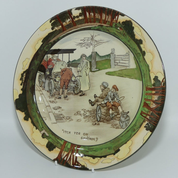 Royal Doulton Early Motoring plate D2406: 'Itch yer on... | Large #1