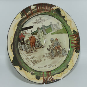 Royal Doulton Early Motoring plate D2406: 'Itch yer on... | Large
