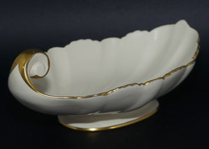 Carlton Ware Ivory with Gilt trim footed shell dish