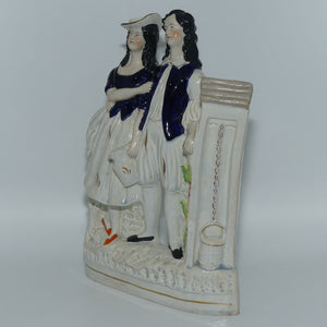 19th Cent Staffordshire Pottery Jack and Jill figure