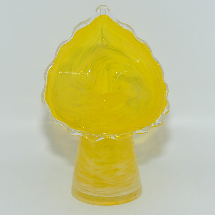 Buttercup Yellow and Mottled Glass | Jack in the Pulpit vase