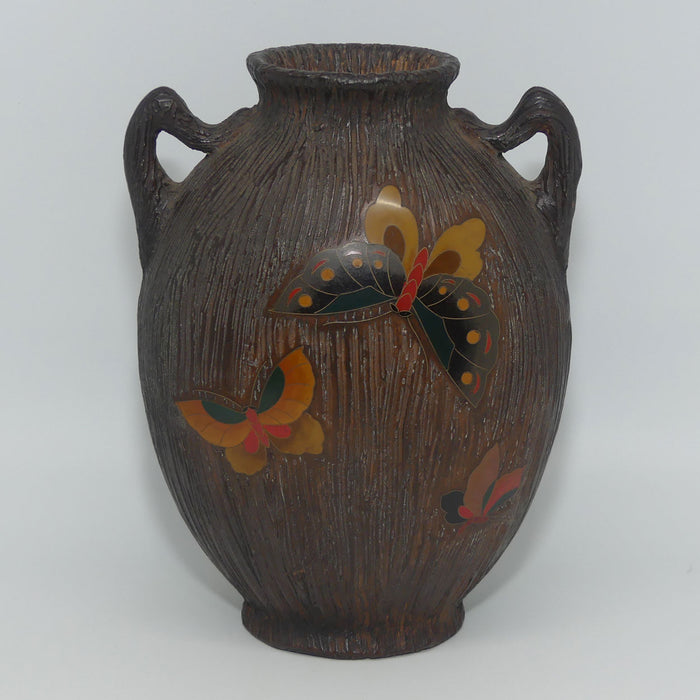 Japanese Totai Shippo | Jiki Shippo Tree Bark Cloisonne vase | Meiji period