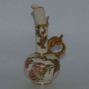royal-worcester-blush-ivory-hand-painted-jug-with-dragon-handle