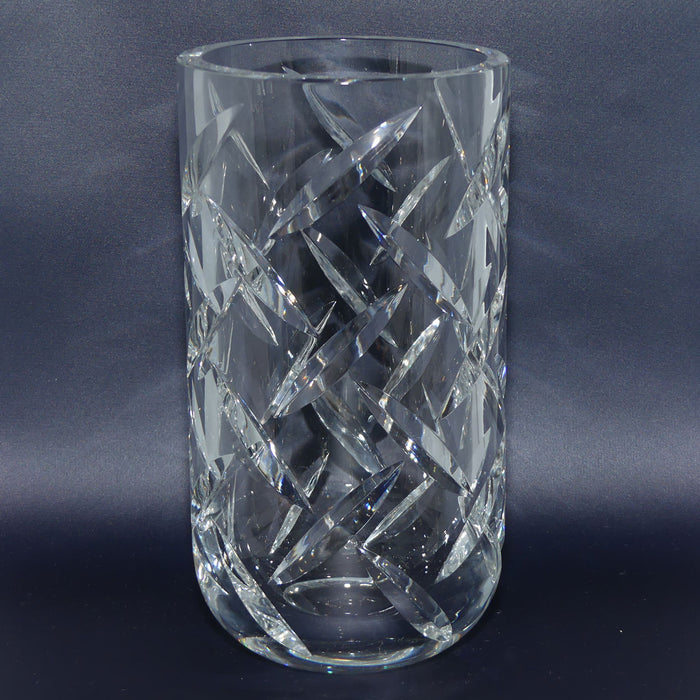 Kosta Crystal Miles pattern fancy diagonal cut vase Goran Warff | 48405