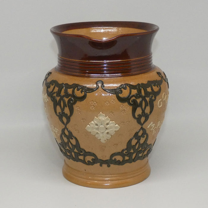 Doulton Lambeth Stoneware Two Motto jug #1743