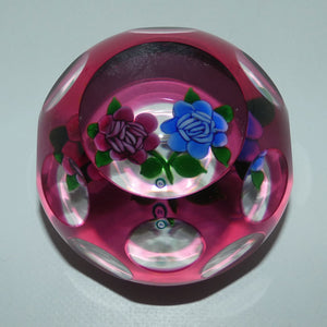 john-deacons-scotland-lampwork-roses-with-cranberry-overlay-paperweight