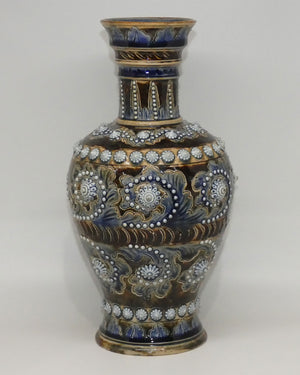 doulton-lambeth-george-tinworth-foliate-decoration-vase-brown-blue