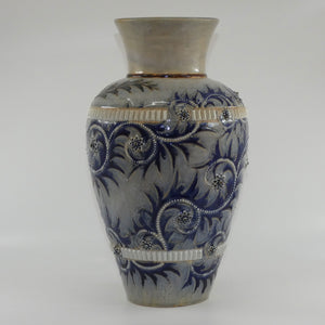 doulton-lambeth-george-tinworth-stoneware-very-large-bulbous-vase-with-baguette-beads