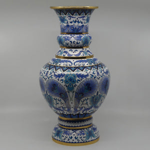 mid-century-cloisonne-vase-blue-and-white-38cm