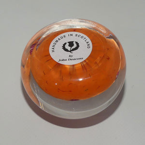 john-deacons-scotland-complex-latticino-garland-miniature-paperweight-tangerine