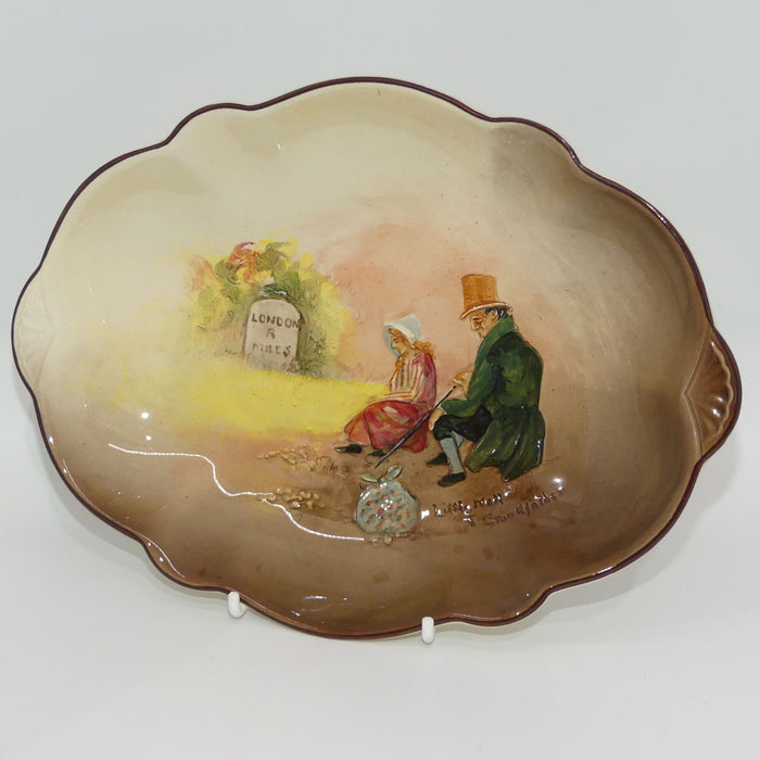Royal Doulton Dickens Little Nell and Grandfather low relief oval bowl D5833