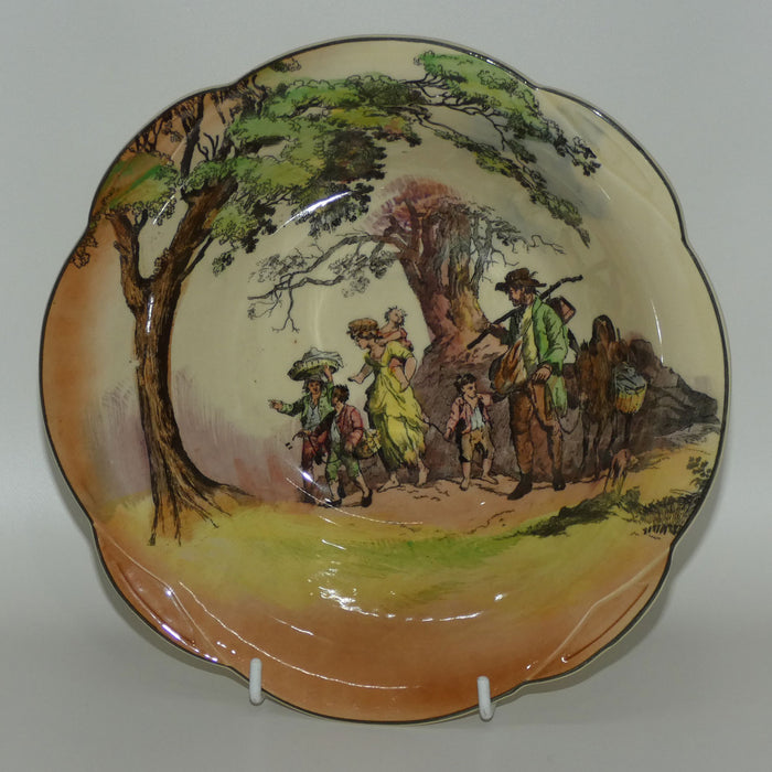 Royal Doulton Gleaners and Gypsies lobed bowl