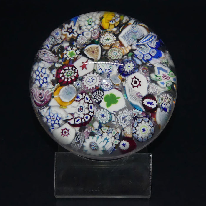 John Deacons Scotland Millefiori End of Day Magnum paperweight | Clear #2
