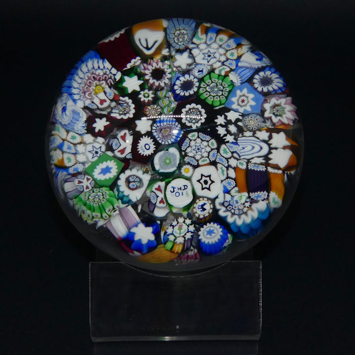 John Deacons Scotland Millefiori End of Day Magnum paperweight | Clear #5
