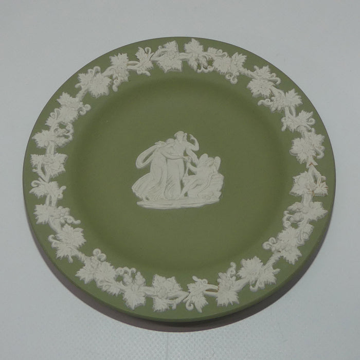 Wedgwood Jasper | White on Sage Green | Maidens and Angel miniature plate