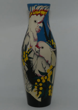 Moorcroft Pottery Major Mitchell Cockatoo 120/16 vase | Australian Design | LE66/75
