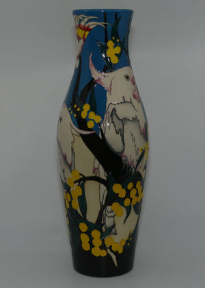 Moorcroft Pottery Major Mitchell Cockatoo 120/16 vase | Australian Design | LE66/75