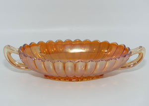 Carnival Glass | Marigold | twin handle oval sundae dish