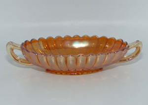 Carnival Glass | Marigold | twin handle oval sundae dish