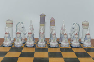 Lladro Medieval Chess Set + Board | #06333