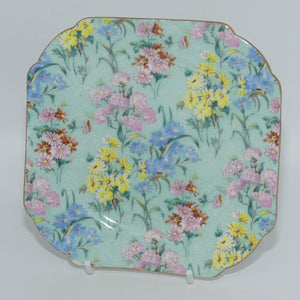 Shelley Melody Chintz square tea plate | Pattern 12973 | 14cm