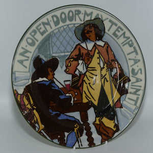 Royal Doulton Toasting Mottoes B plate | An open door may tempt a Saint | Issued 1914 - 1929