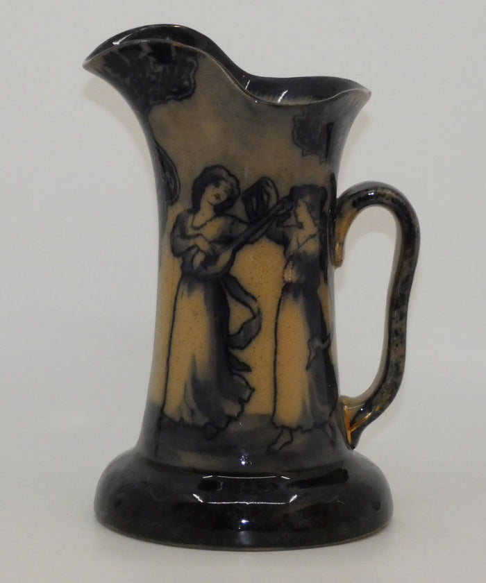 Royal Doulton Morrisian Music and Dance C Baron shape jug (Whieldon Glaze)