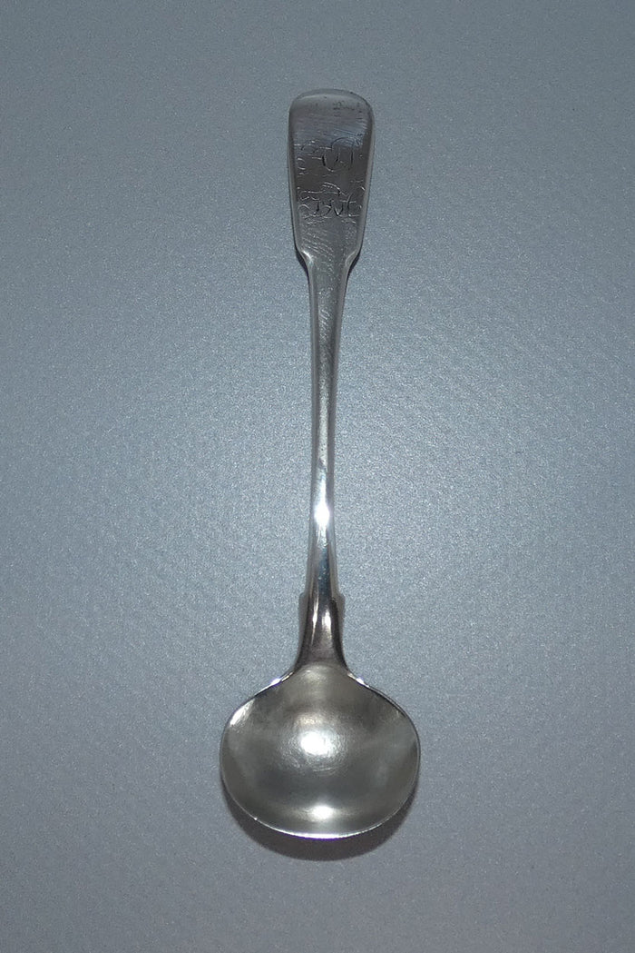 Georgian Sterling Silver Fiddle pattern Mustard Spoon London 1814