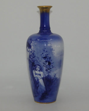 royal-doulton-blue-childrens-narrow-neck-vase-woman-with-child