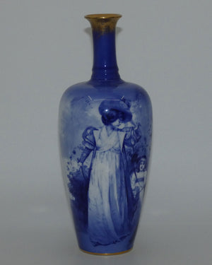 royal-doulton-blue-childrens-narrow-neck-vase-woman-with-child