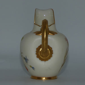 royal-worcester-blush-ivory-hand-painted-orange-poppy-very-small-bulbous-jug