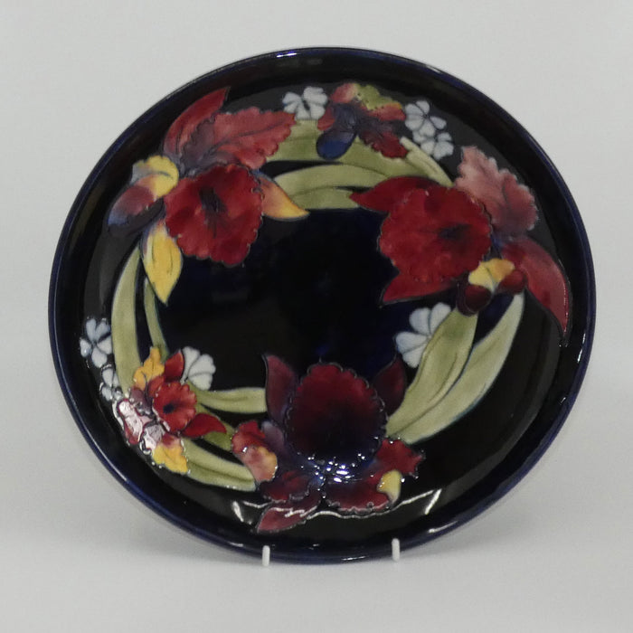 Walter Moorcroft Orchid (Blue) large shallow bowl