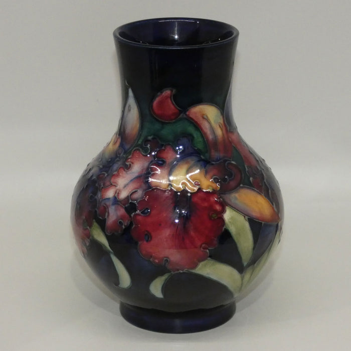 Walter Moorcroft Orchid (Blue) bulbous vase | Medium