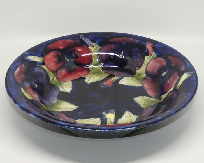 William Moorcroft Pansy large flaired bowl