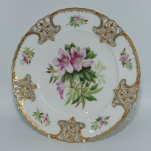 fine-quality-pierced-gallery-floral-decorated-cabinet-plate