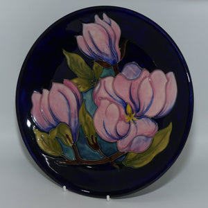 Walter Moorcroft Pink Magnolia on Blue 783/10 plate | c.1980