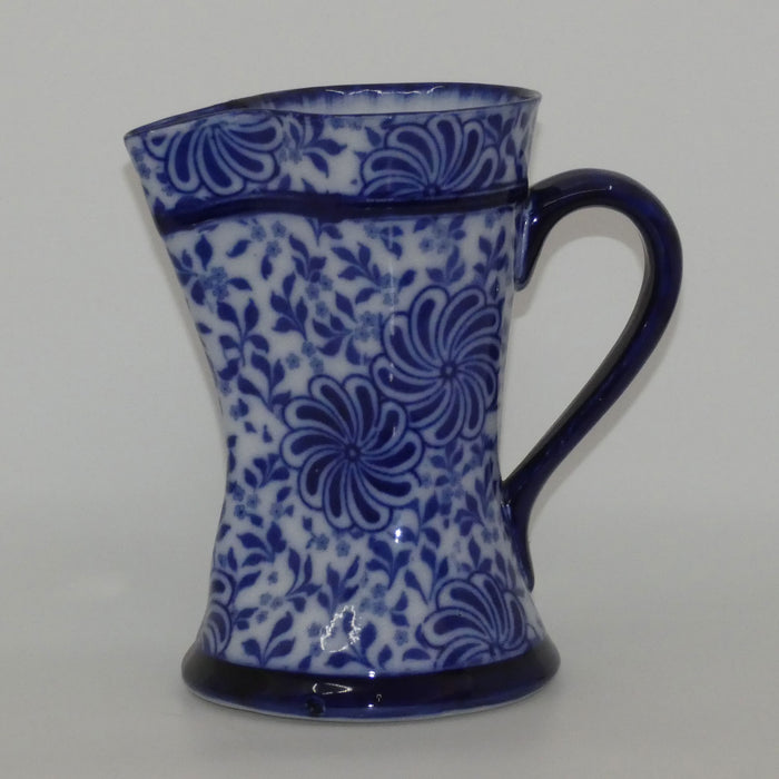 Doulton Burslem Flow Blue Pinwheel Tudor shape jug