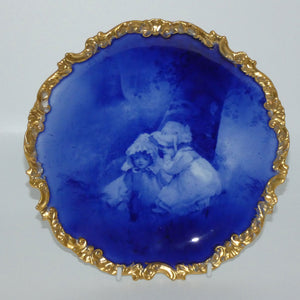 doulton-burslem-blue-childrens-fancy-plate-with-gilt-border-two-girls-tiny-witch-1