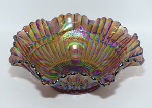 carnival-glass-bowl-imperial-scroll-embossed-plum