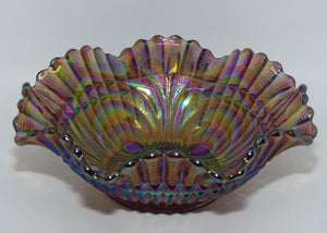 carnival-glass-bowl-imperial-scroll-embossed-plum