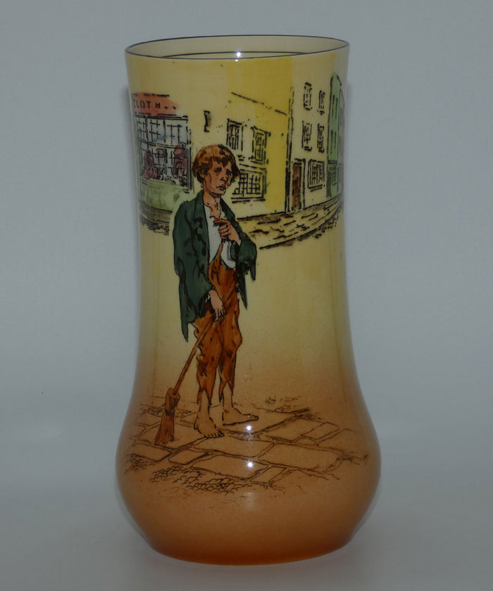 Royal Doulton Dickens Poor Jo cylindrical vase D5175