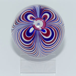 John Deacons Scotland Red White and Blue Marbrie paperweight 