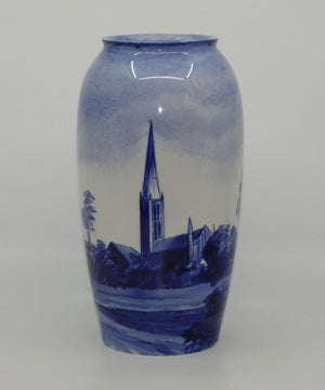 doulton-burslem-salisbury-cathedral-blue-and-white-vase