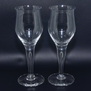 Vintage Dartington Crystal | Frank Thrower design | Pair of Sharon White Wine Glasses 200ml