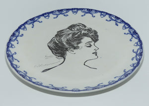 Royal Doulton CD Gibson Girls head portrait plate | Side Profile Head facing right 