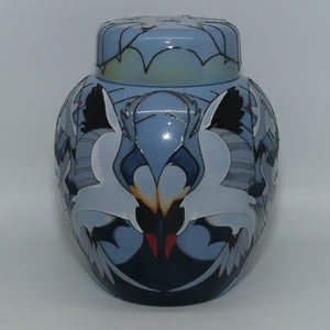 Moorcroft Pottery | TRIAL Silver Gulls 769/8 Ginger Jar | Australian Design
