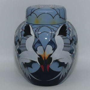 Moorcroft Pottery Australian Design Silver Gulls 769/8 Ginger Jar